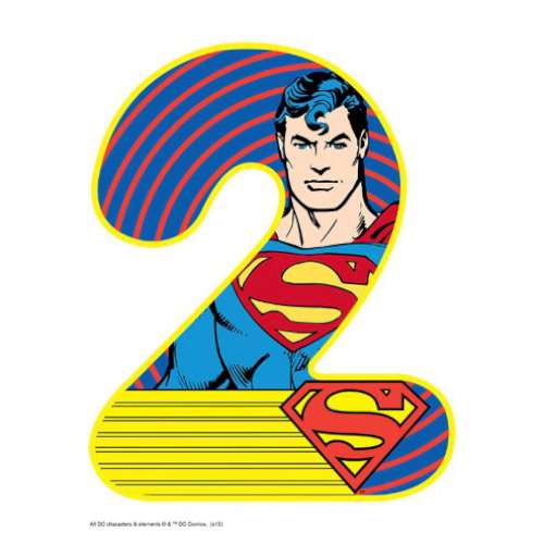 Superman Number 2 Edible Icing Image - Click Image to Close